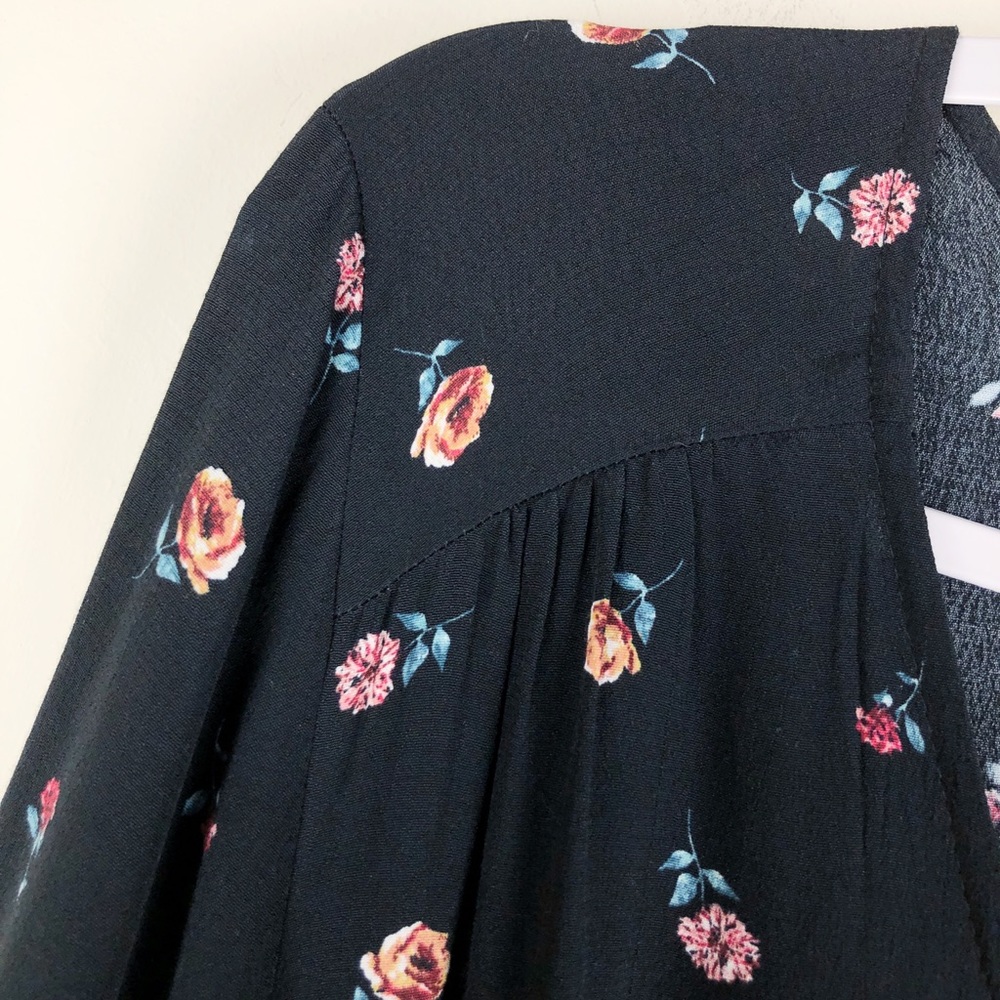 EVERLY✨Boho Floral Midi Dress sz L - Picture 4 of 8